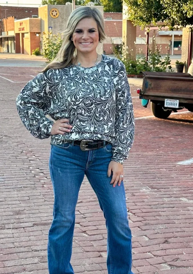 Tooled In Love Sweater Top - Image 2