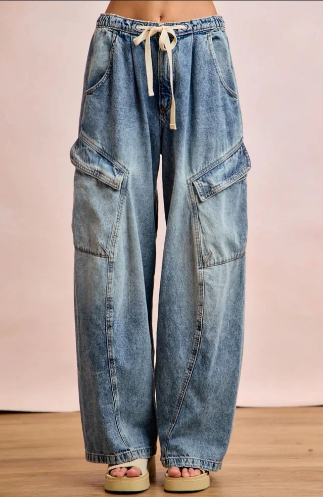 Baggy Barrel Cargo Denim - Image 2