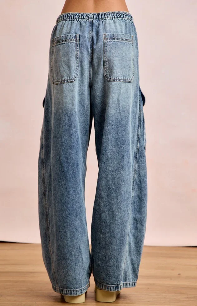 Baggy Barrel Cargo Denim - Image 5