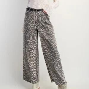 Washed Leopard Pants