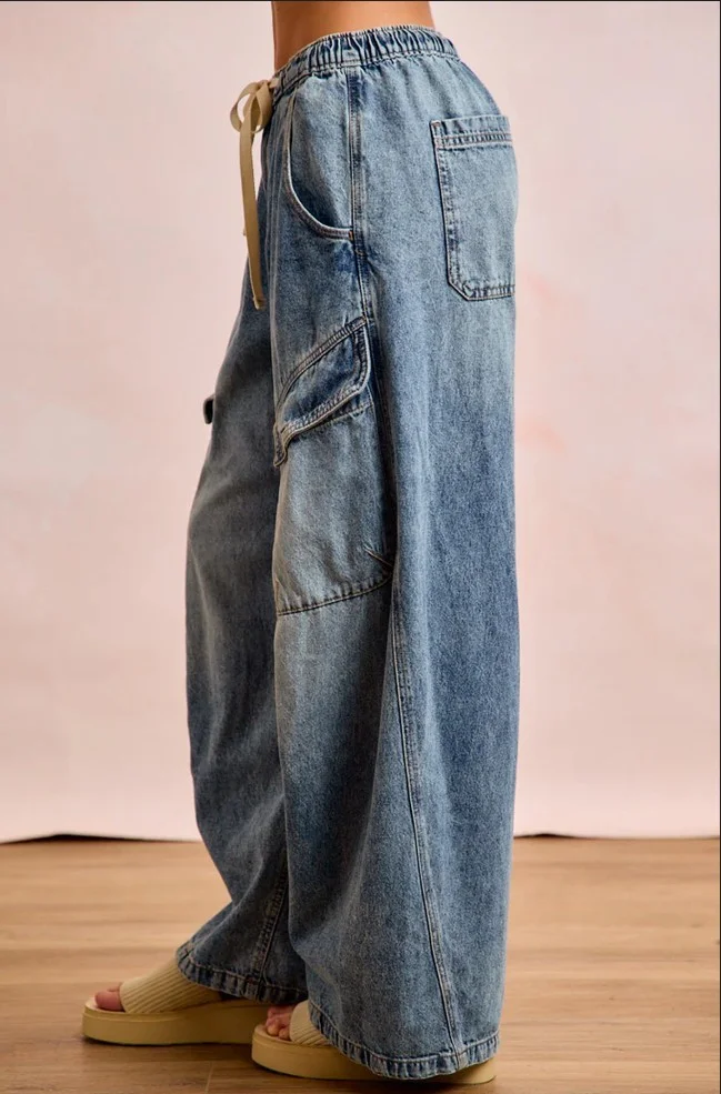 Baggy Barrel Cargo Denim - Image 4