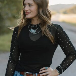 Stars At Night Mesh Top