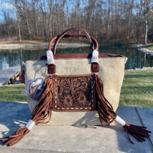 White Cowhide and Tooled Leather Dreams