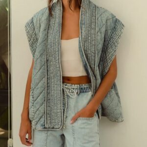 Quilted Vintage washed Vest
