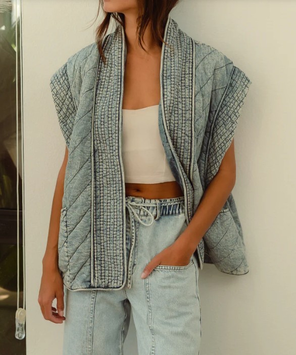Quilted Vintage washed Vest