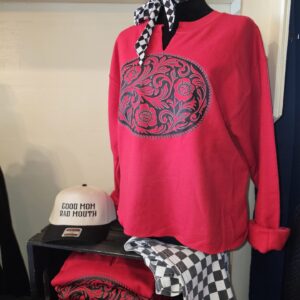 Buckle sweatshirt-RED