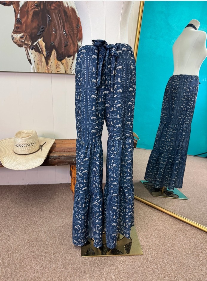 Rodeo Bandana tiered ruffle pant