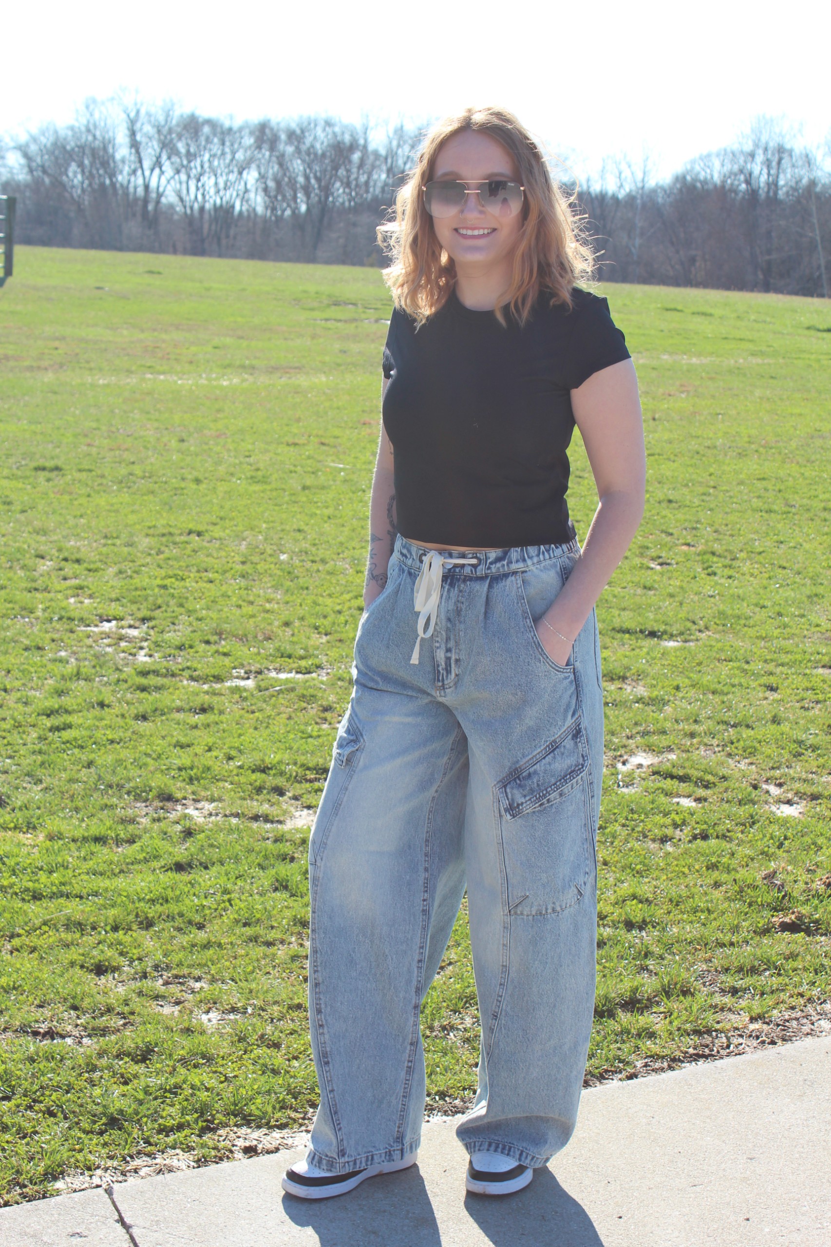 Baggy Barrel Cargo Denim