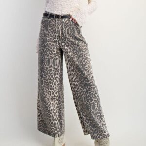 Washed Leopard Pants
