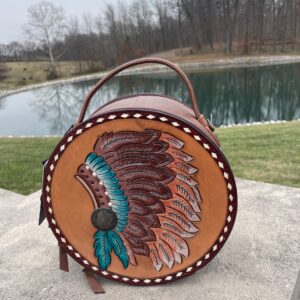 Indian Headdress Round Bag