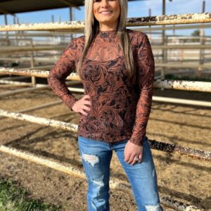 Country Road Leather Mesh Top