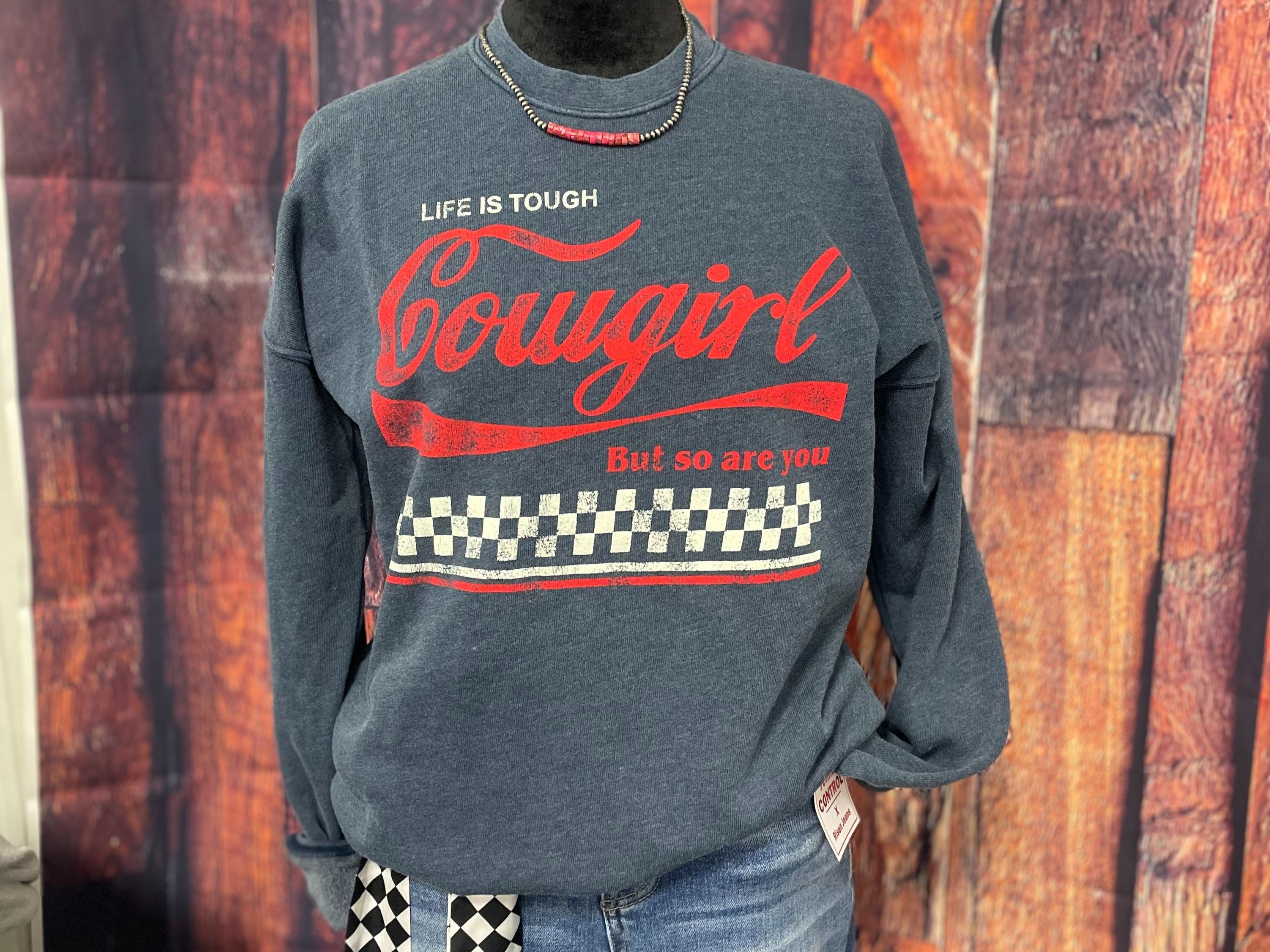 Life is touch Cowgirl-Navy