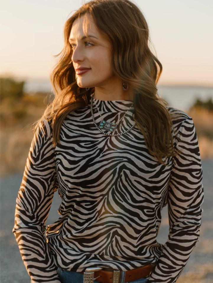Cowgirl Safari Mesh Top