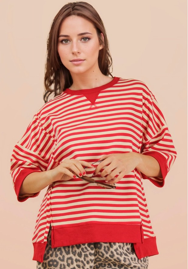 Red/Cream striped - Image 3