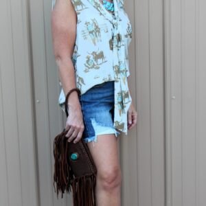 High Rise Distressed hem short-RDS6160