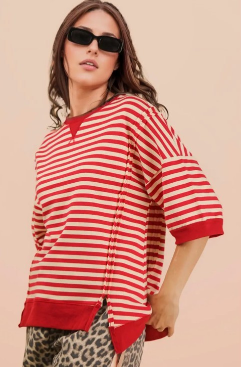 Red/Cream striped
