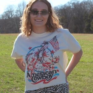 American Cowboy cropped tee