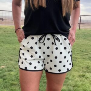 Poka Dot Posie Cream shorts