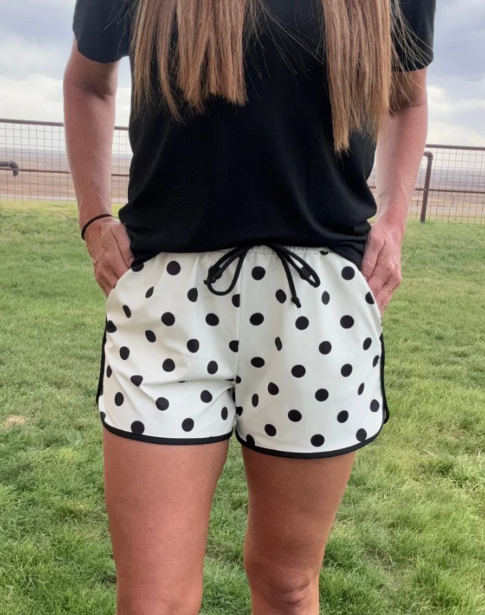 Poka Dot Posie Cream shorts