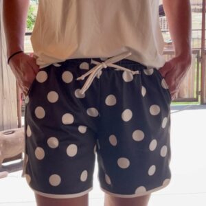 Poka Dot Posie Black shorts-long