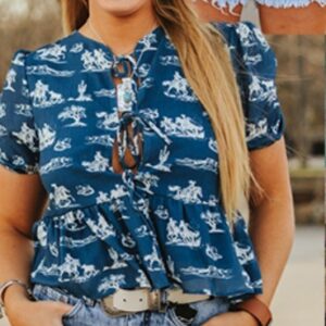 Blue Skies & Cowboy Top