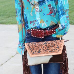 Canyon Rose Cowhide Crossbody