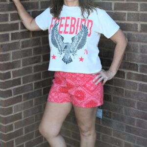 Red Bandana Babe Shorts