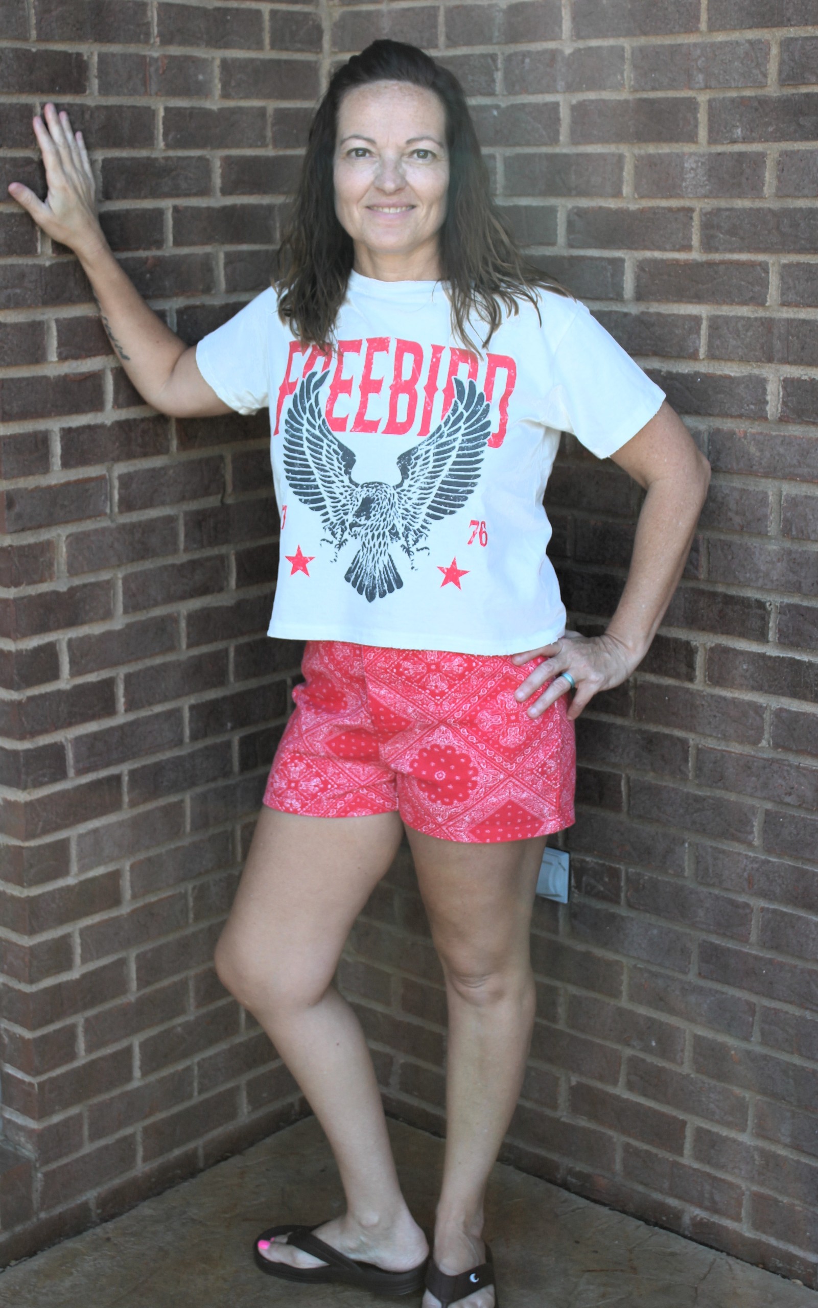 Red Bandana Babe Shorts
