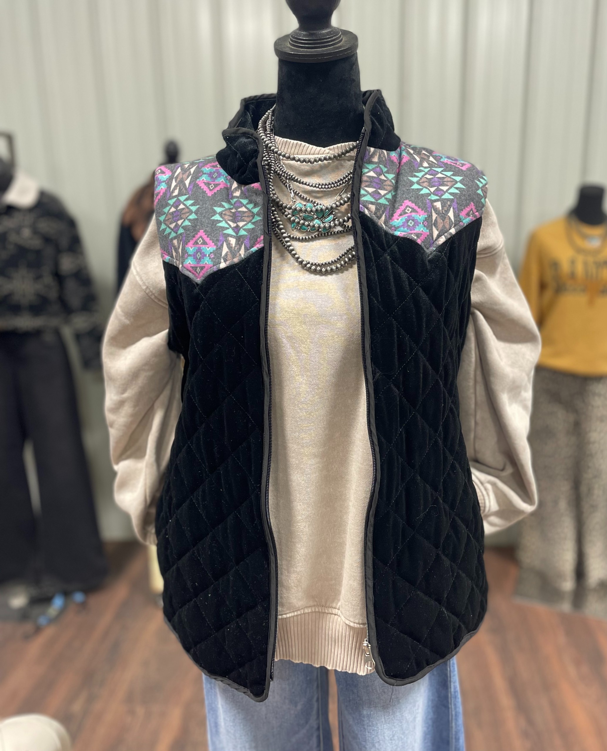 Southwestern Velvet Vest