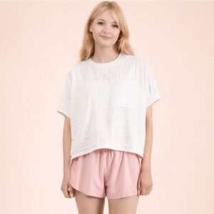 Raw Edge Dolman Knit Top