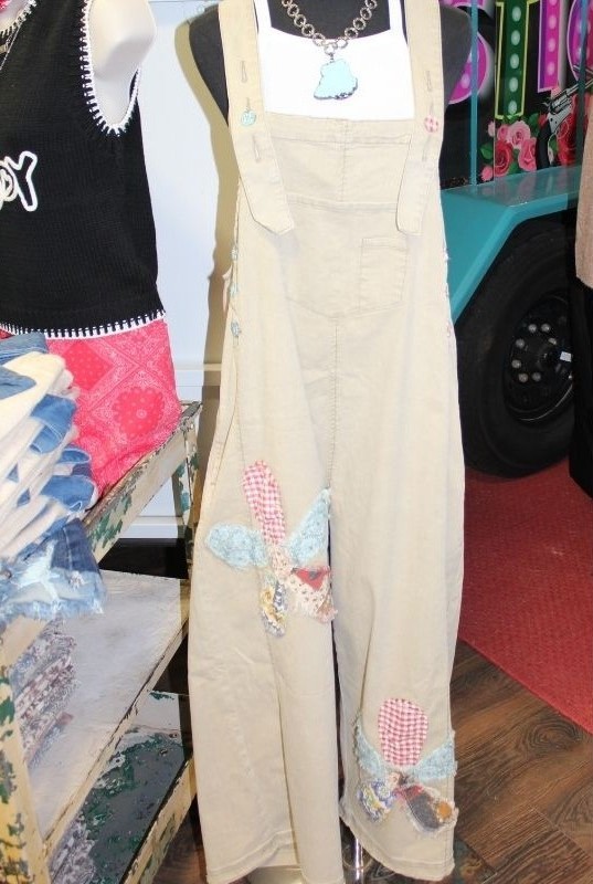 Flower Patch Washed Overalls