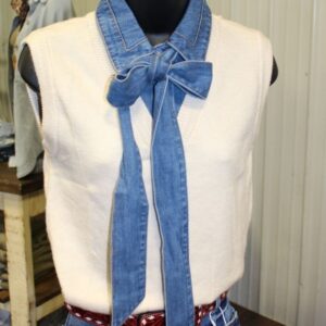 Denim Tie Neck Sleeveless